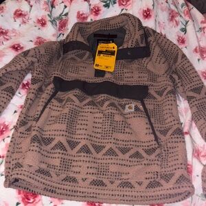 Carhartt Brown Tan Geometric Sherpa Pullover